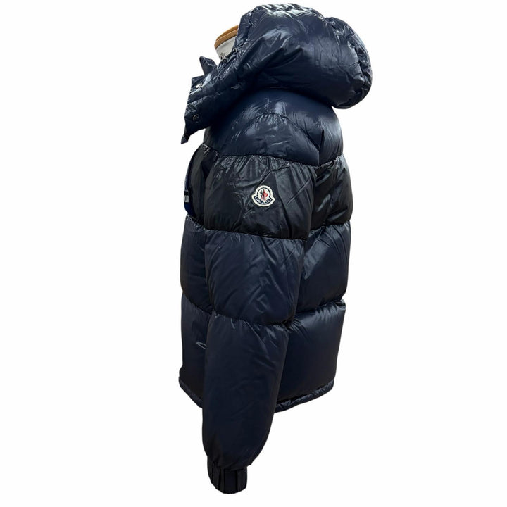 Great MONCLER Down jacket GARY Hooded with logo patch Navy Nylon mens 1