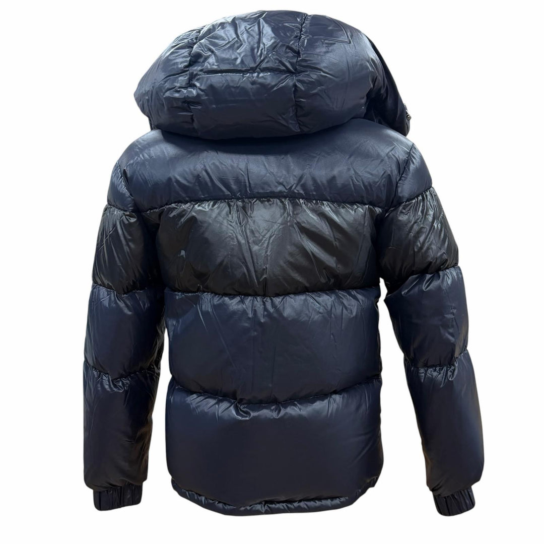 Great MONCLER Down jacket GARY Hooded with logo patch Navy Nylon mens 1