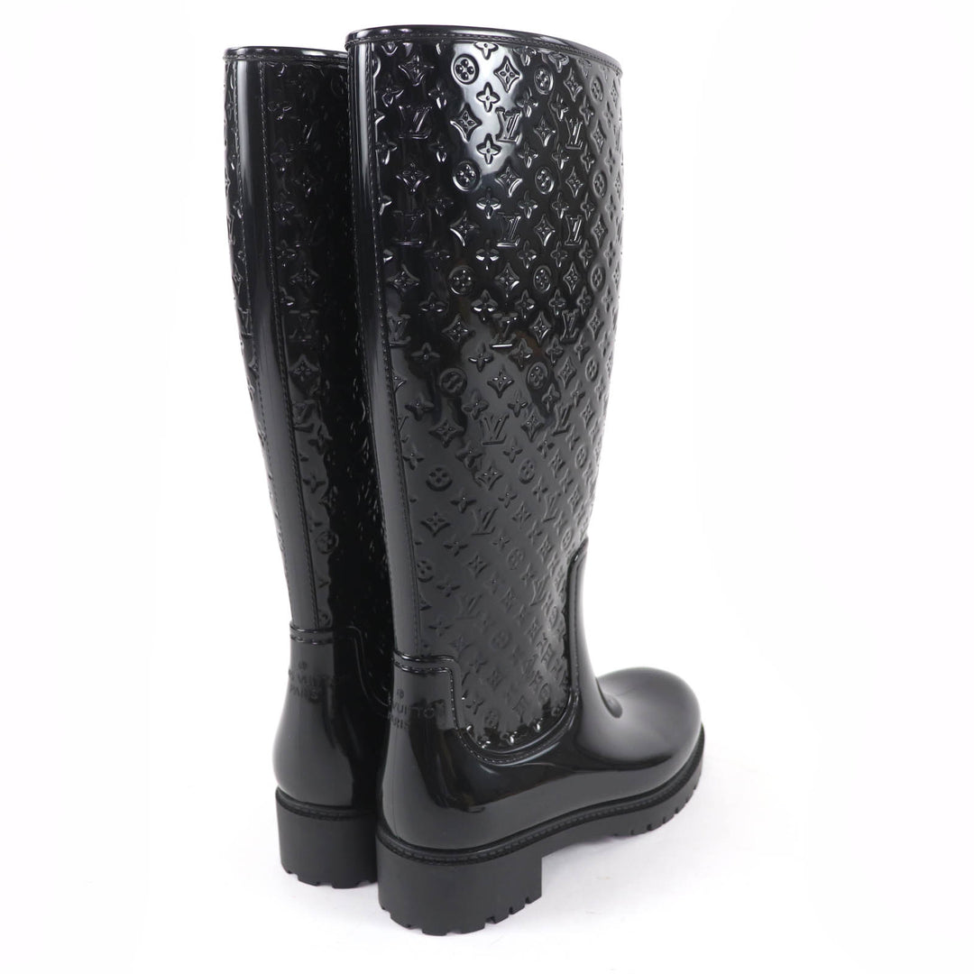 Excellent LOUIS VUITTON Knee-high boots Splash Line Monogram rubber 36