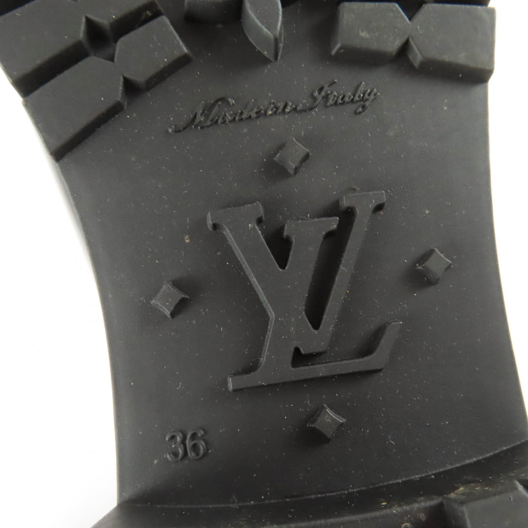 Excellent LOUIS VUITTON Knee-high boots Splash Line Monogram rubber 36