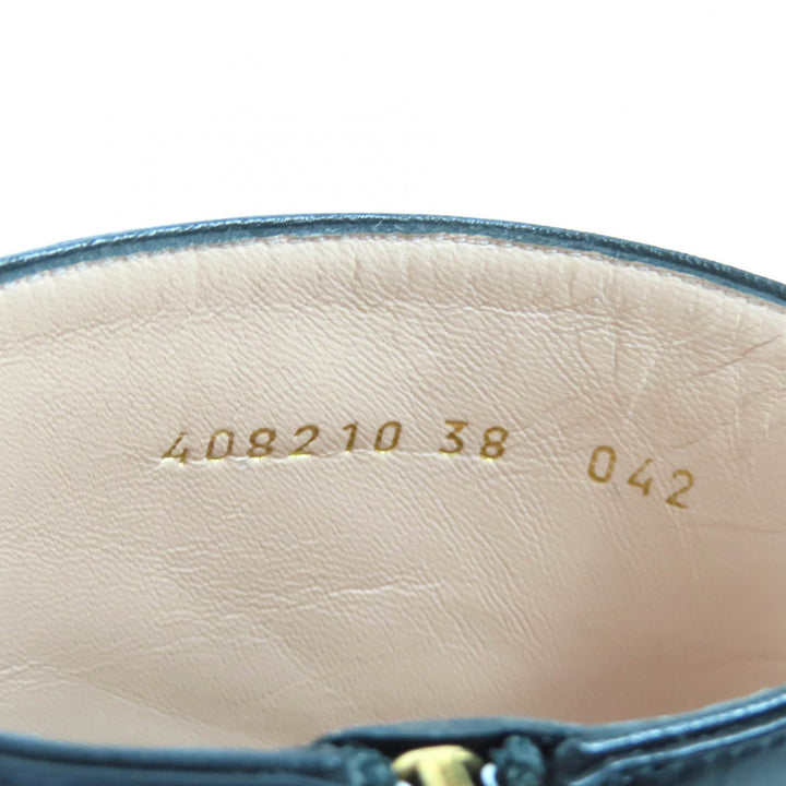 Pristine GUCCI short boots GG Marmont Tassel Side Zip Leather leather 38 408210