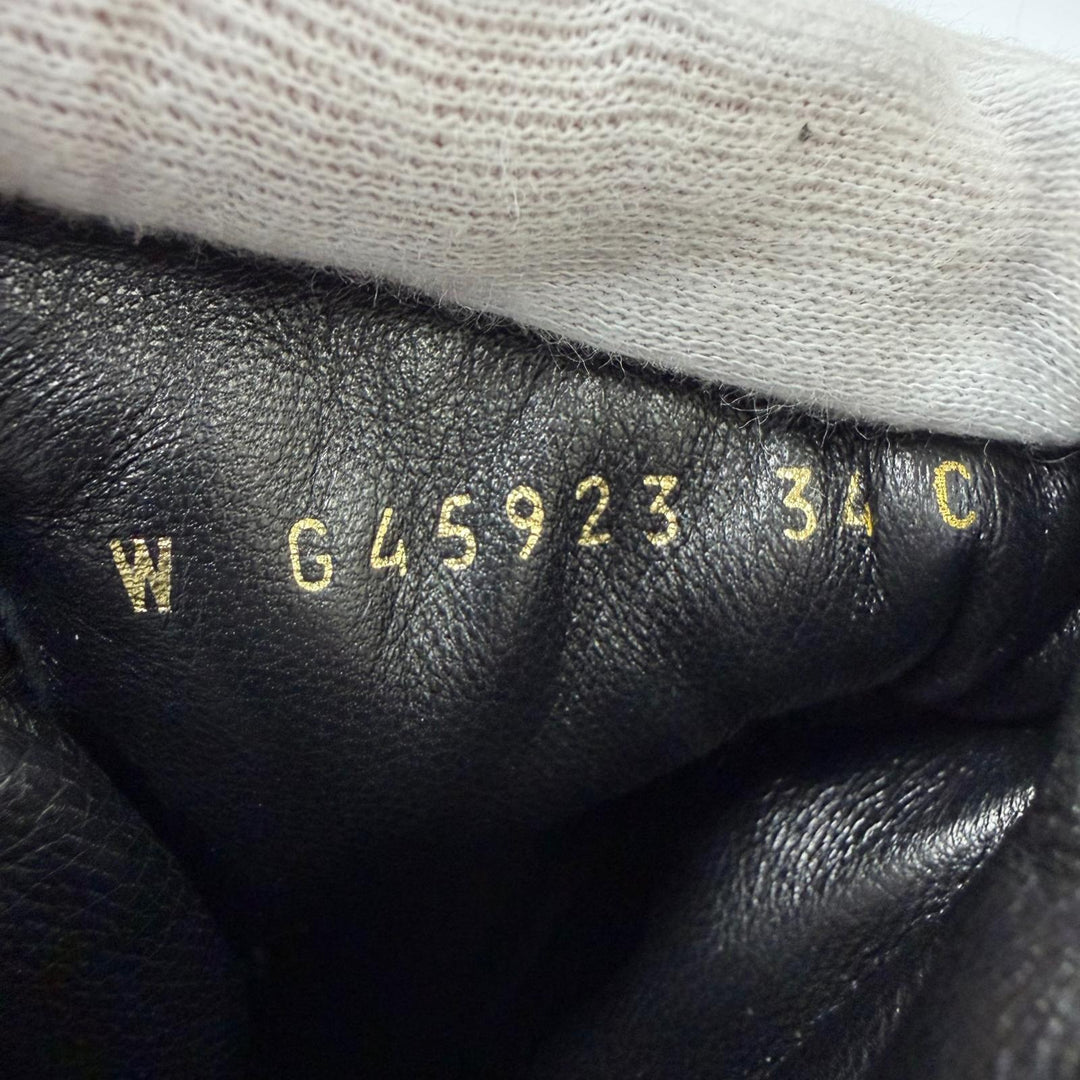 Excellent CHANEL boots Matelassé ChainCOCO Mark Turnlock Leather 34 G45923
