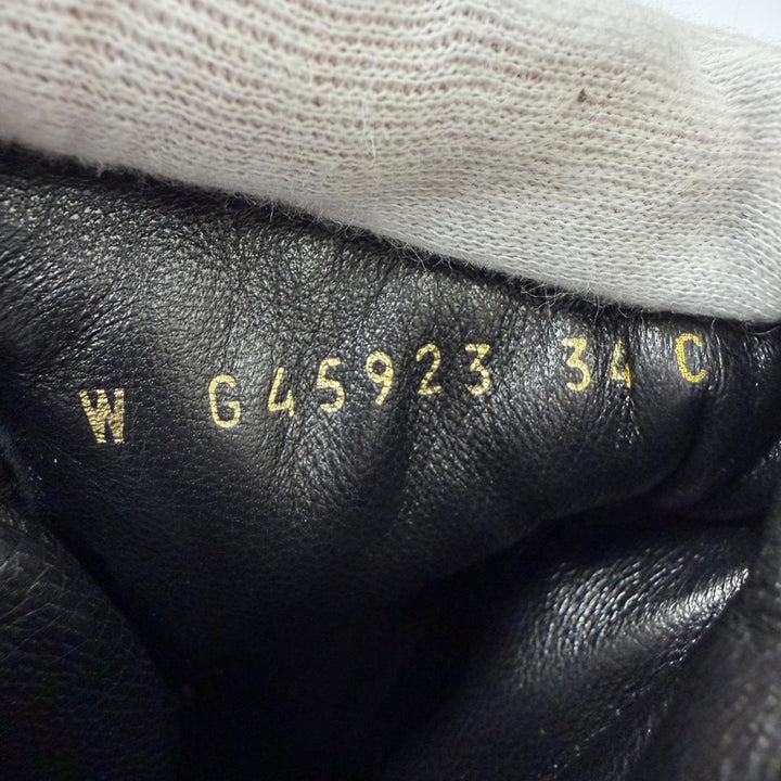 Excellent CHANEL boots Matelassé ChainCOCO Mark Turnlock Leather 34 G45923