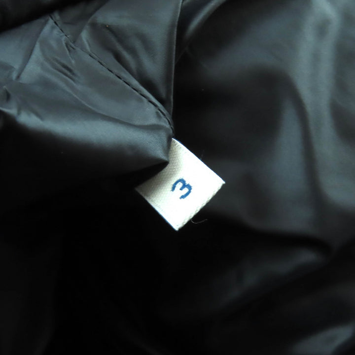 Pristine MONCLER Down jacket AUCUN Logo patch, tweed trim, stand collar black 3