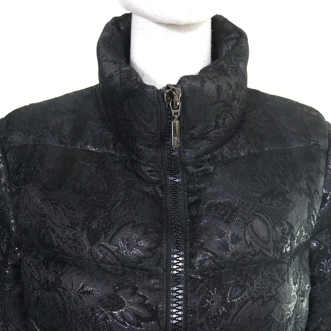 Great MONCLER Down jacket SARIETTE Flower Jacquard Stand Collar black 4