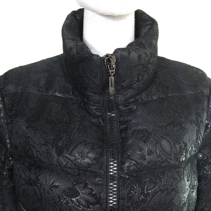 Great MONCLER Down jacket SARIETTE Flower Jacquard Stand Collar black 4