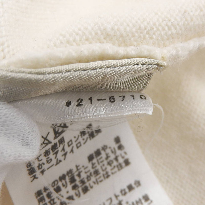 Excellent HERMES sweater Puzzle Floral Knit Ivory cashmere mens L 21-5710
