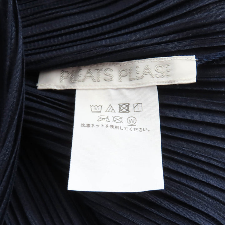 Excellent PLEATS PLEASE cardigan V-neck Long sleeves Navy polyester 3 PP23JD502