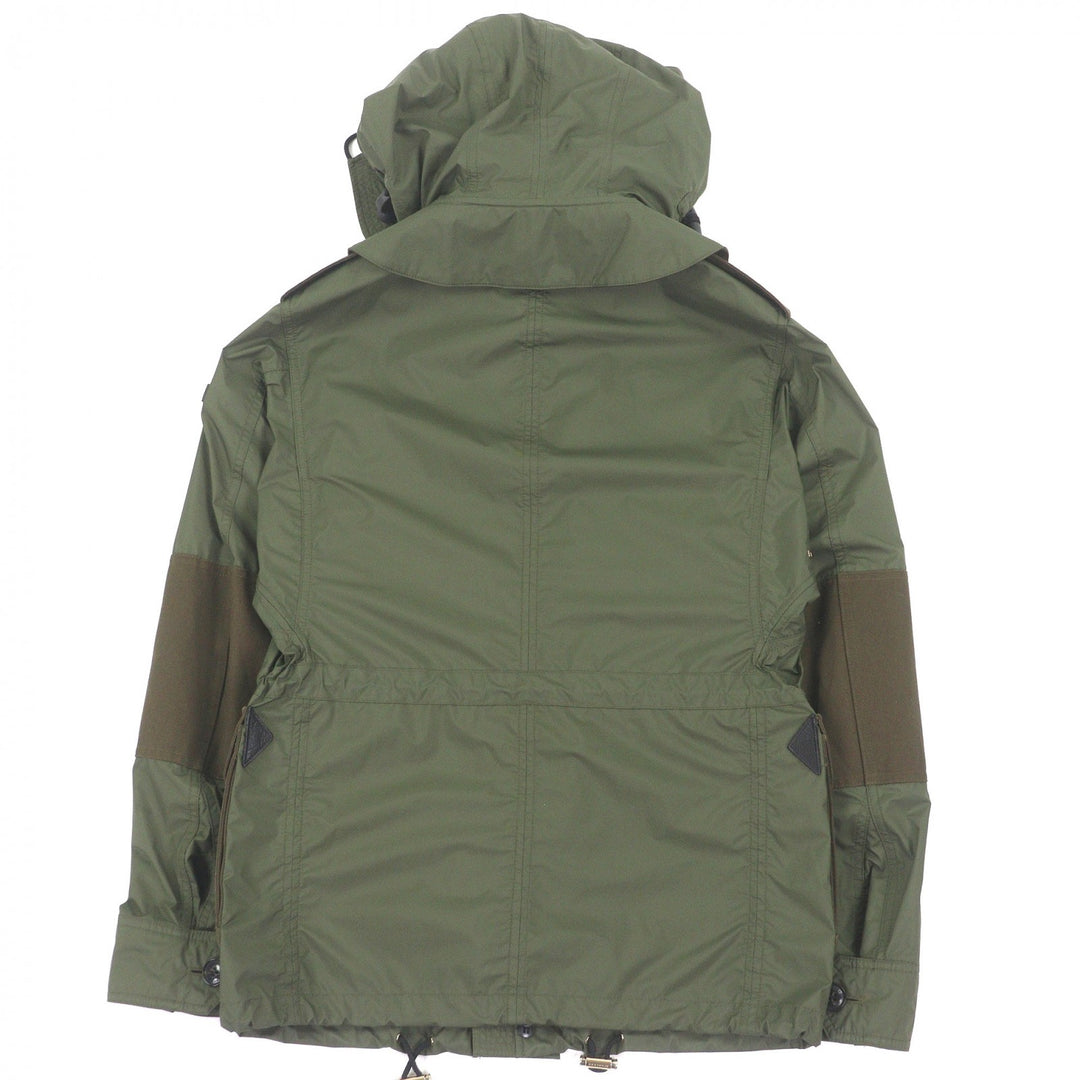 Great BURBERRY coat Material-blocked, checkered lining field jacket khaki