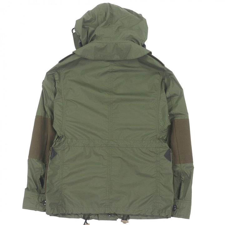 Great BURBERRY coat Material-blocked, checkered lining field jacket khaki