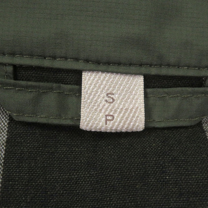 Great BURBERRY coat Material-blocked, checkered lining field jacket khaki