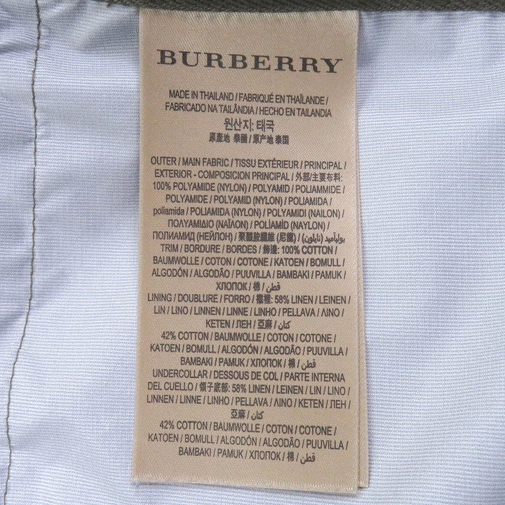 Great BURBERRY coat Material-blocked, checkered lining field jacket khaki