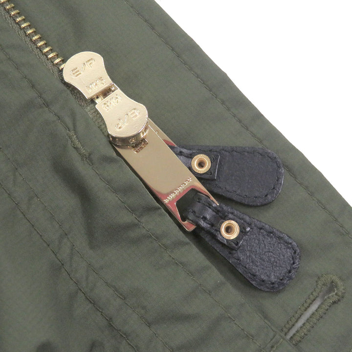 Great BURBERRY coat Material-blocked, checkered lining field jacket khaki
