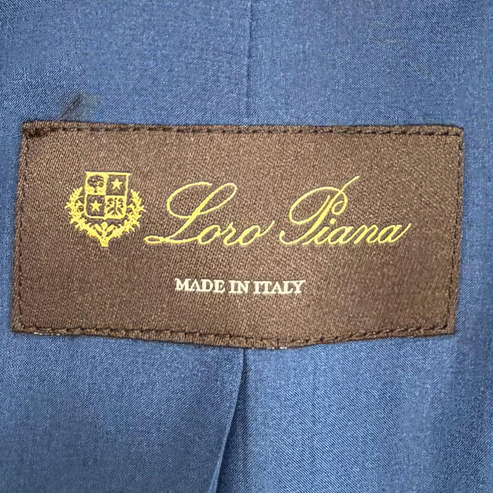Excellent Loro Piana Jacket Checkered pattern, leather cuffs, tweed 40 FAG3268