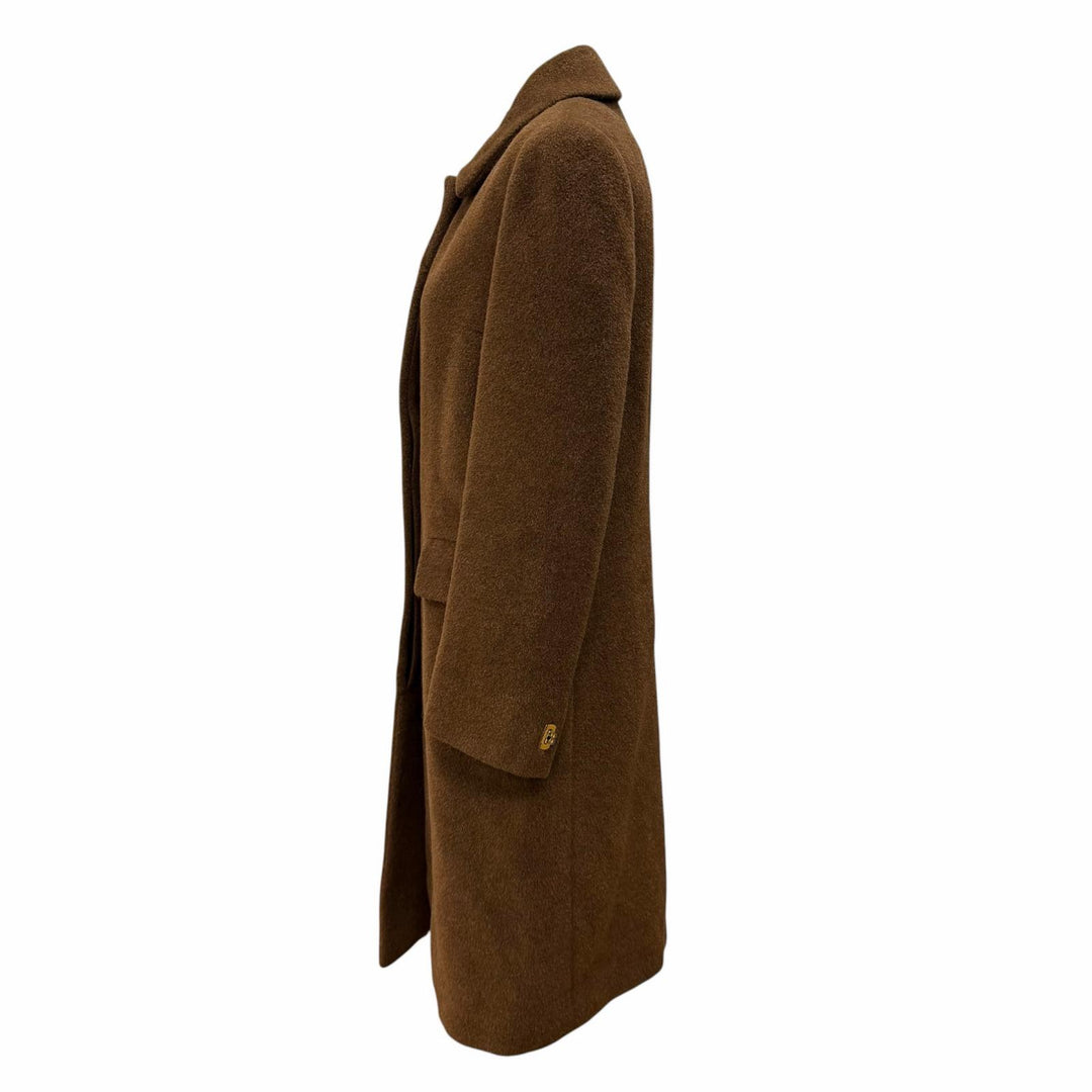 Great Burberrys coat Logo with metal detail, concealed placket Brown wool 7