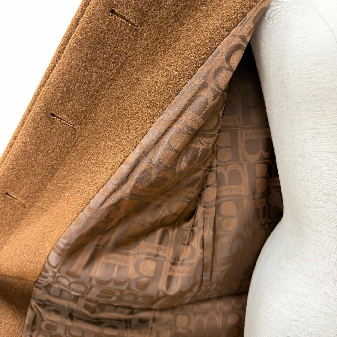 Great Burberrys coat Logo with metal detail, concealed placket Brown wool 7