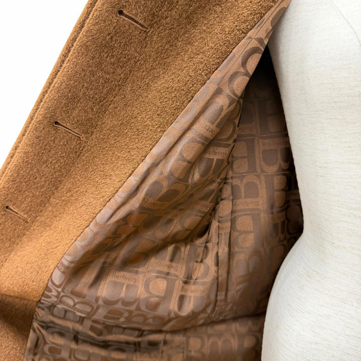 Great Burberrys coat Logo with metal detail, concealed placket Brown wool 7