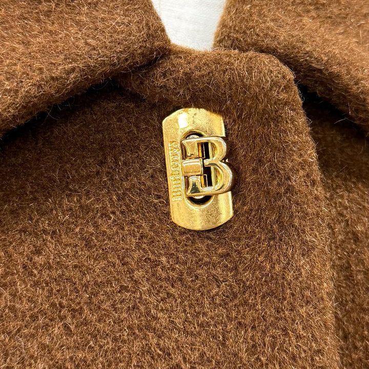 Great Burberrys coat Logo with metal detail, concealed placket Brown wool 7
