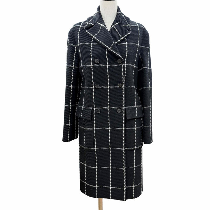 Excellent Christian Dior coat black wool Women 40 851M12A1047