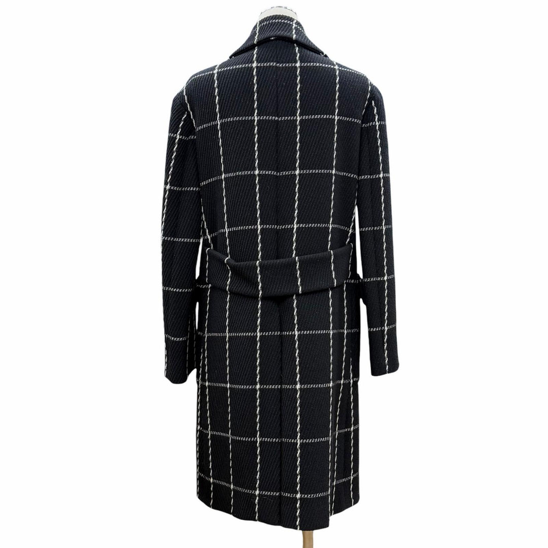 Excellent Christian Dior coat black wool Women 40 851M12A1047