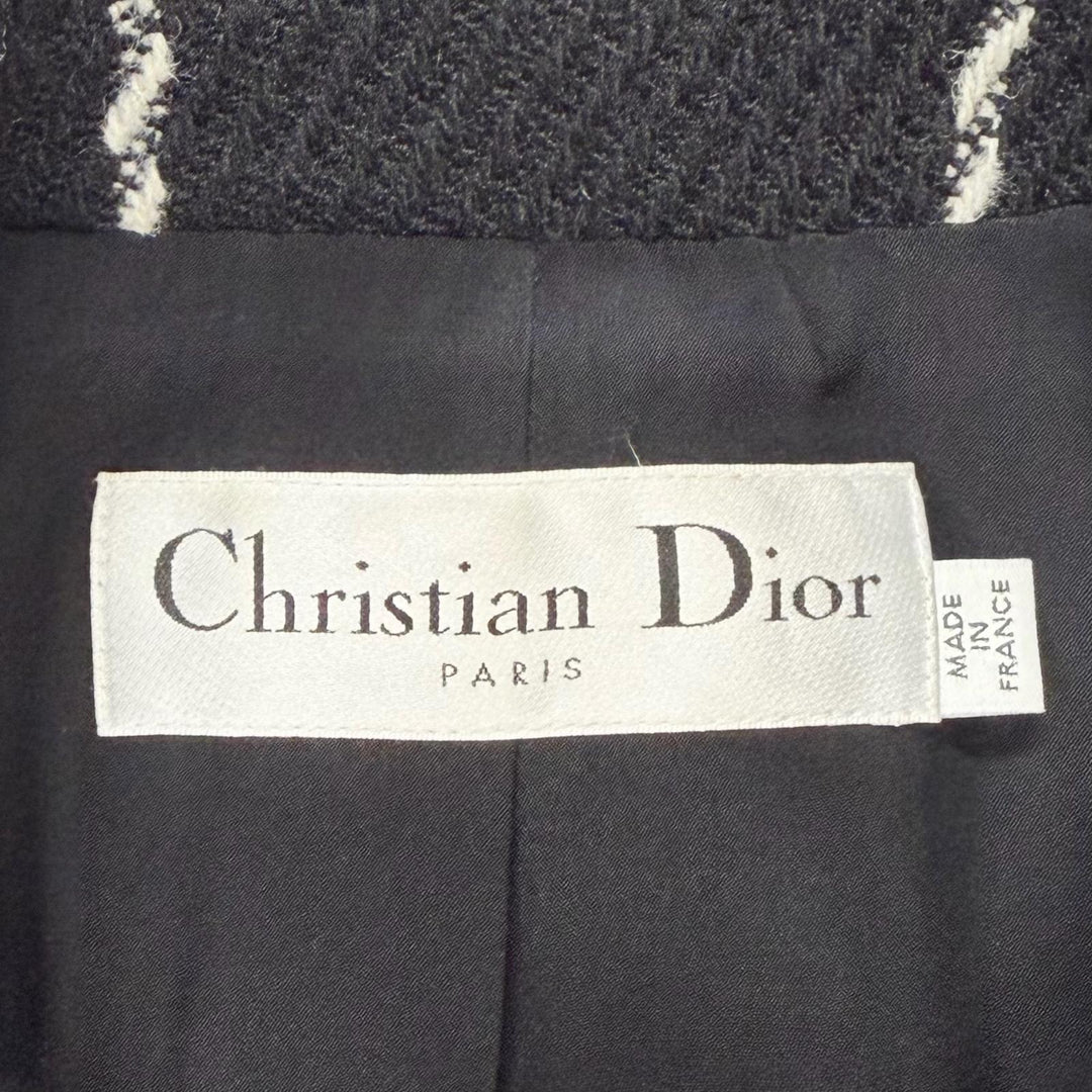 Excellent Christian Dior coat black wool Women 40 851M12A1047