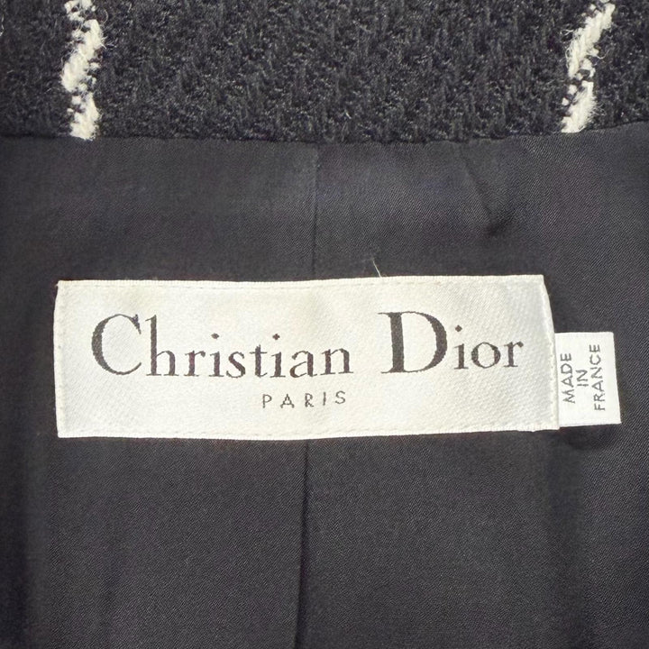 Excellent Christian Dior coat black wool Women 40 851M12A1047