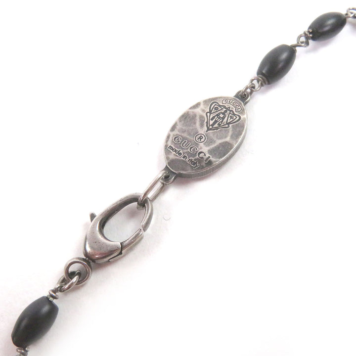Excellent GUCCI Necklace Crest Plate Long Silver AG925 mens
