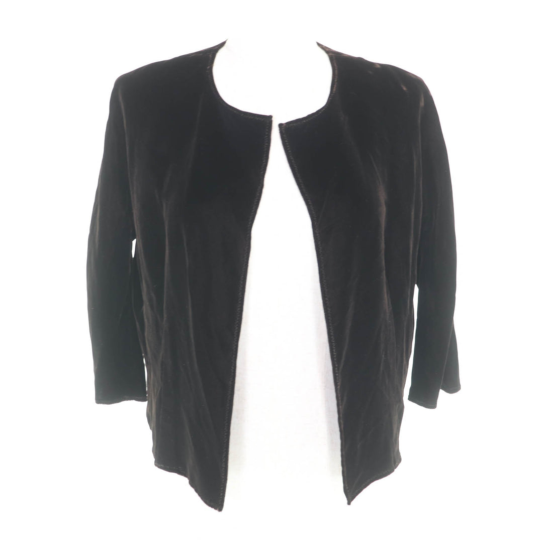 Excellent COMME des GARCONS collarless jacket Brown Cupra Women S