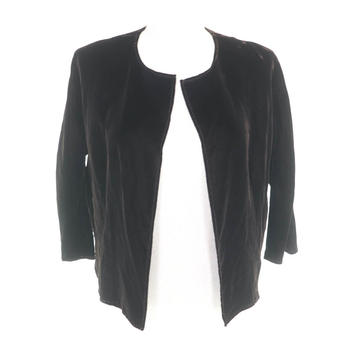 Excellent COMME des GARCONS collarless jacket Brown Cupra Women S