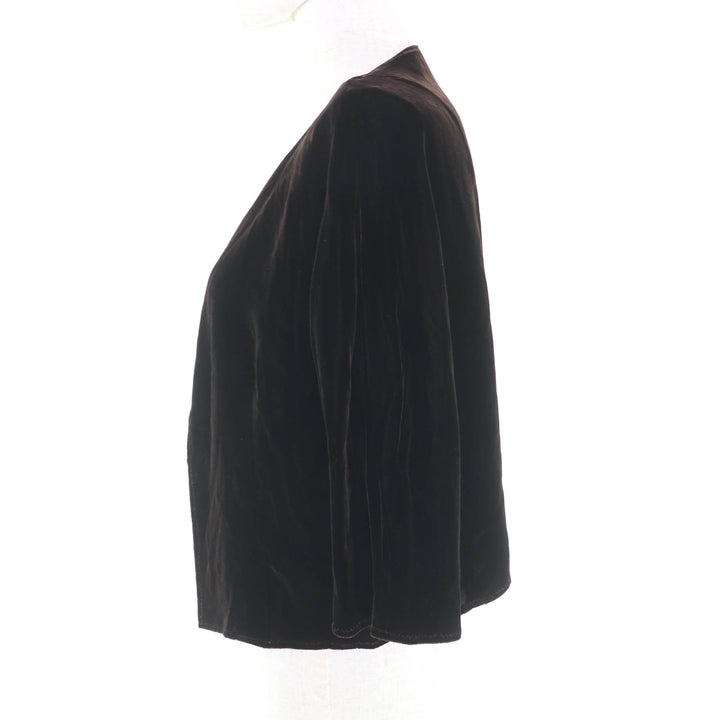 Excellent COMME des GARCONS collarless jacket Brown Cupra Women S