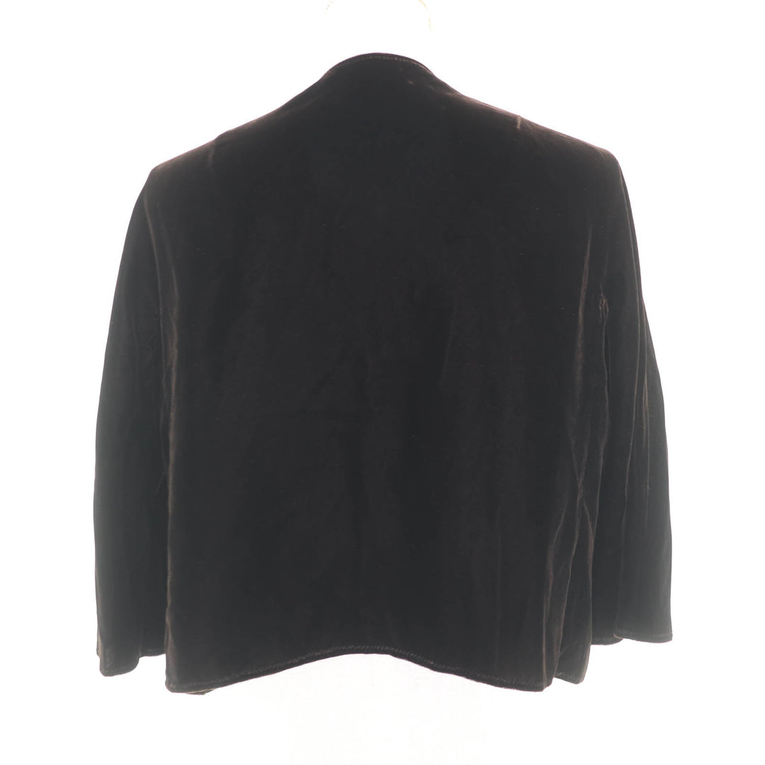 Excellent COMME des GARCONS collarless jacket Brown Cupra Women S