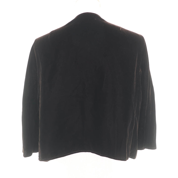 Excellent COMME des GARCONS collarless jacket Brown Cupra Women S