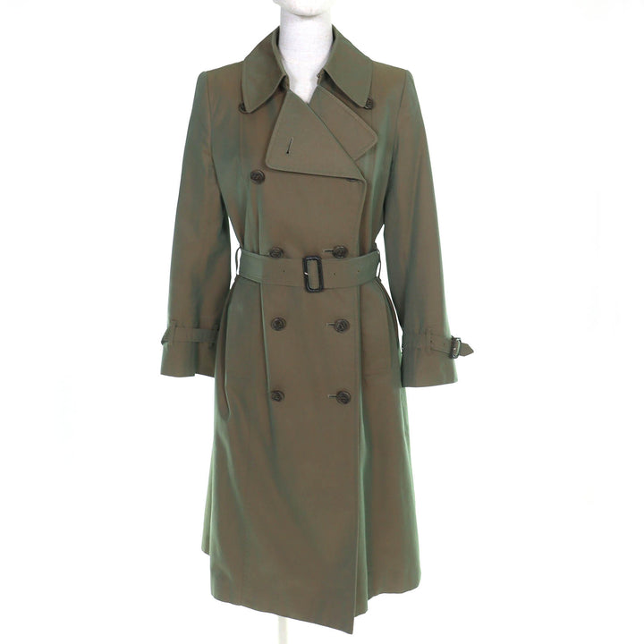 Very Good Burberrys trench coat Nova check pattern lining Belted Long L