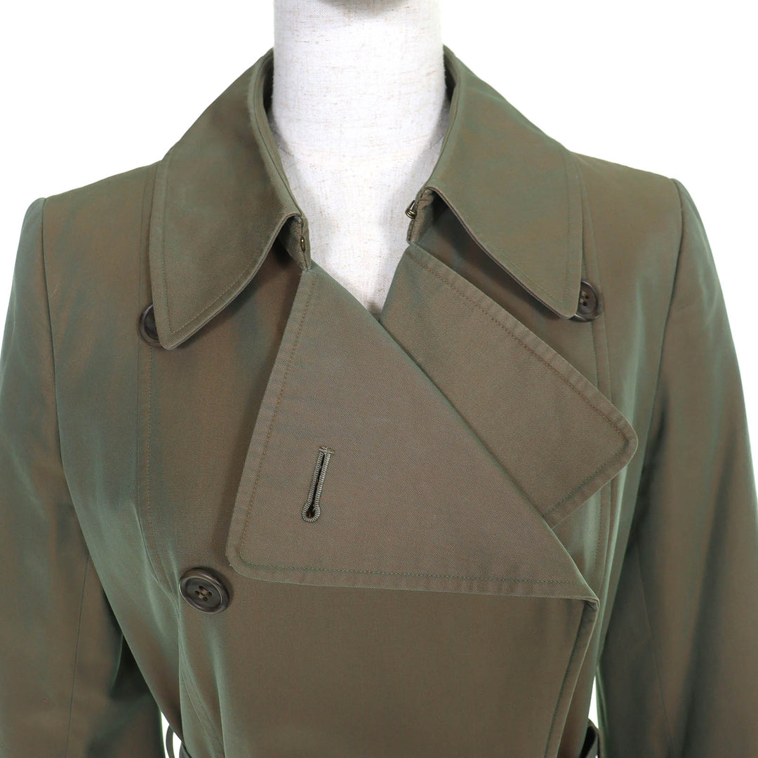 Very Good Burberrys trench coat Nova check pattern lining Belted Long L