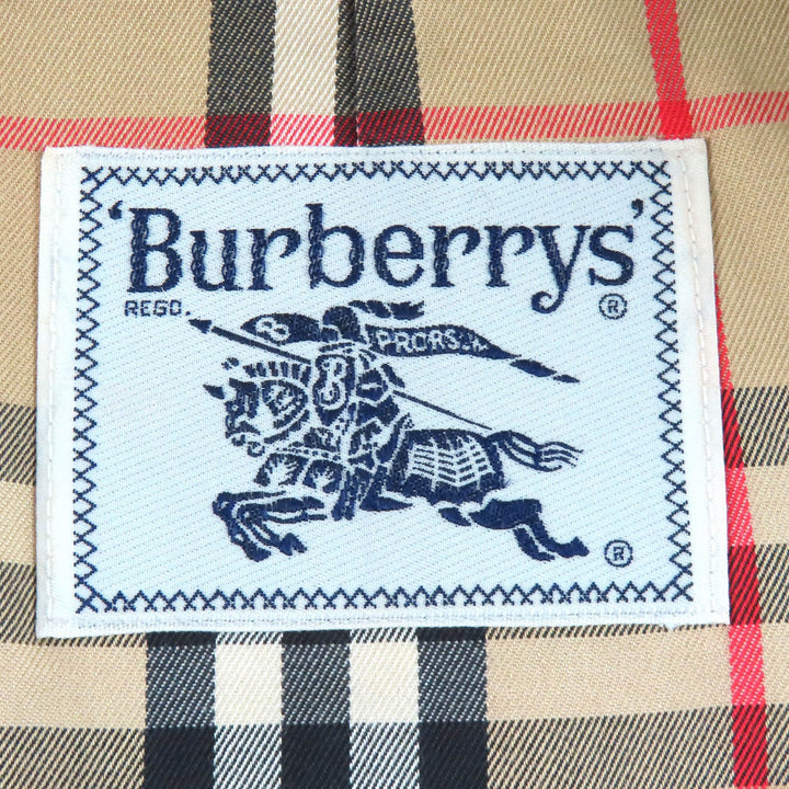 Very Good Burberrys trench coat Nova check pattern lining Belted Long L