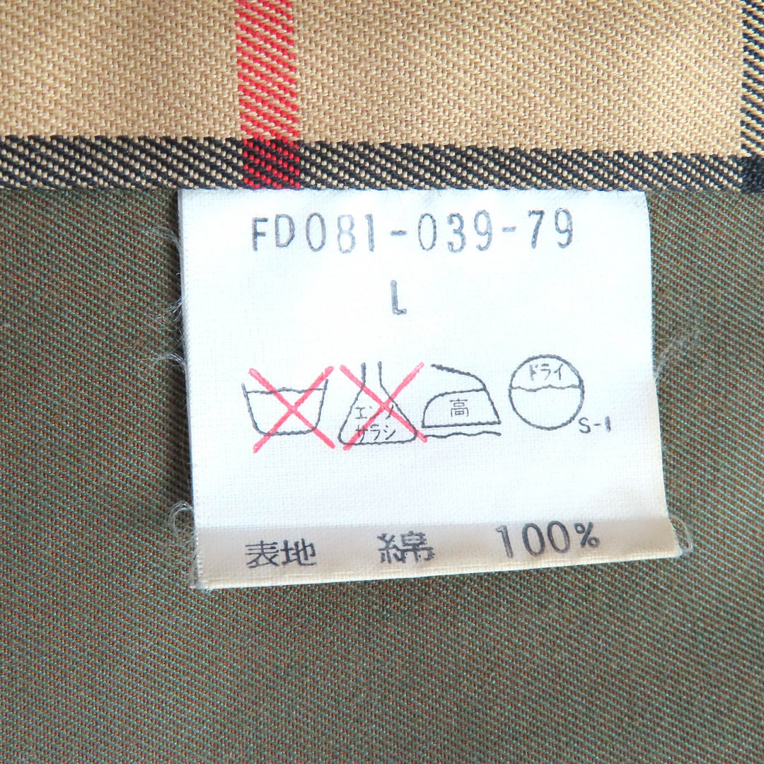 Very Good Burberrys trench coat Nova check pattern lining Belted Long L
