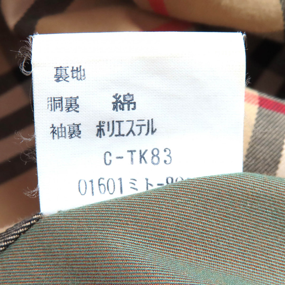 Very Good Burberrys trench coat Nova check pattern lining Belted Long L