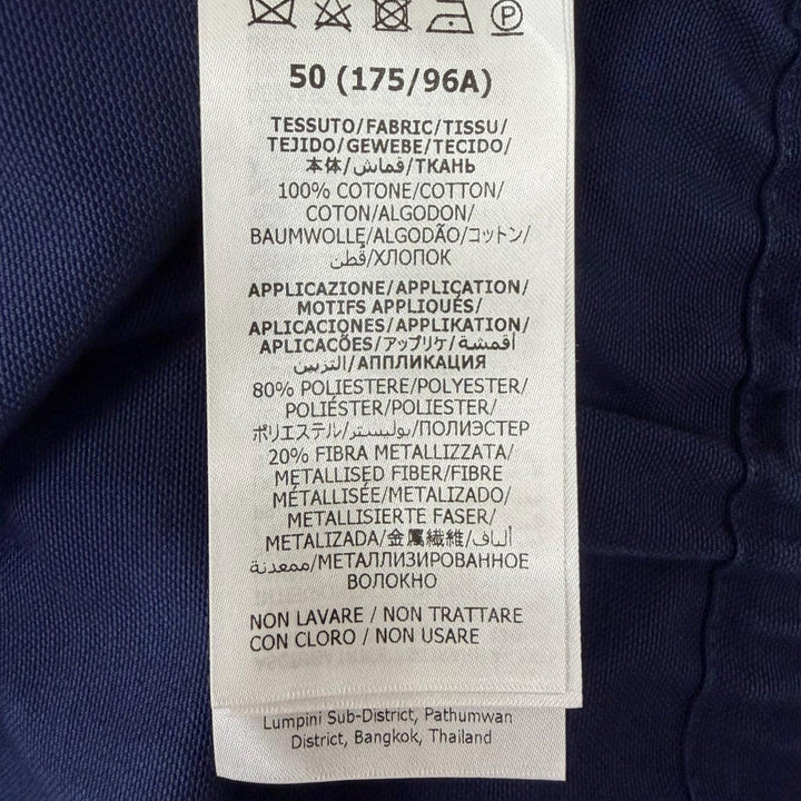 Great GUCCI Blouson Cotton canvas jacket Navy cotton mens 50 762163