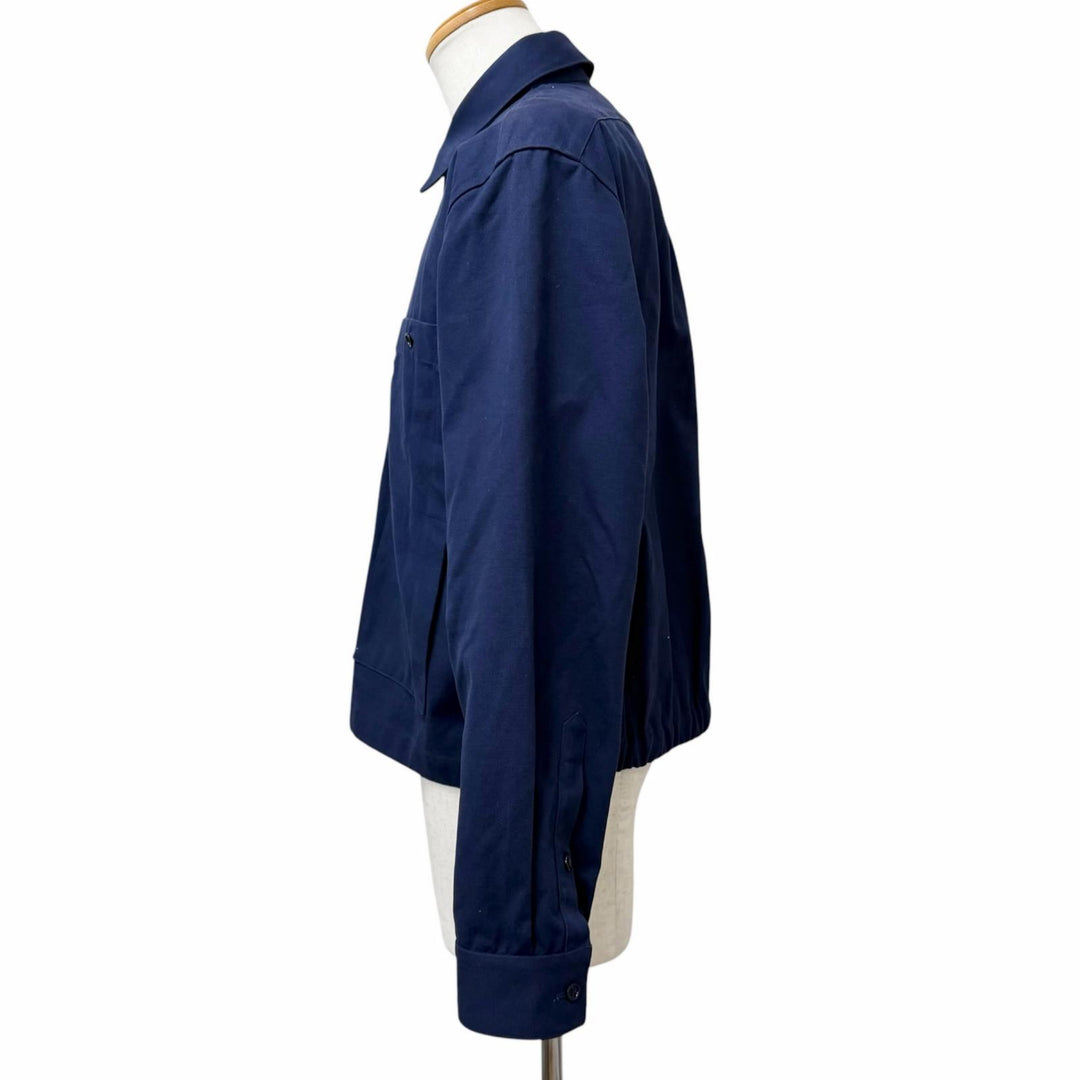 Great GUCCI Blouson Cotton canvas jacket Navy cotton mens 50 762163