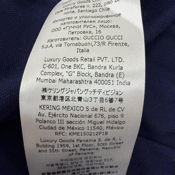 Great GUCCI Blouson Cotton canvas jacket Navy cotton mens 50 762163