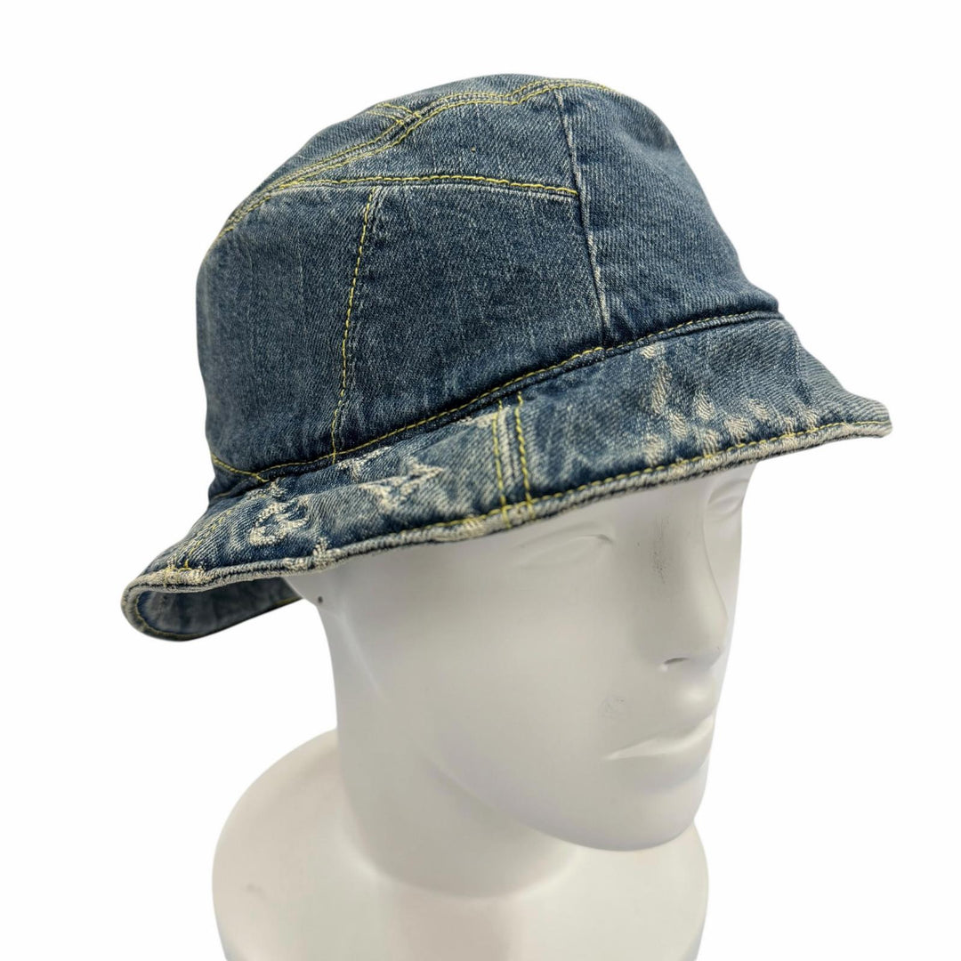Great LOUIS VUITTON hat Bonnet Damier Giant Wave Monogram Indigo Women MP2734