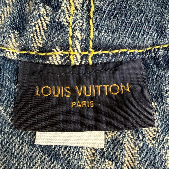 Great LOUIS VUITTON hat Bonnet Damier Giant Wave Monogram Indigo Women MP2734