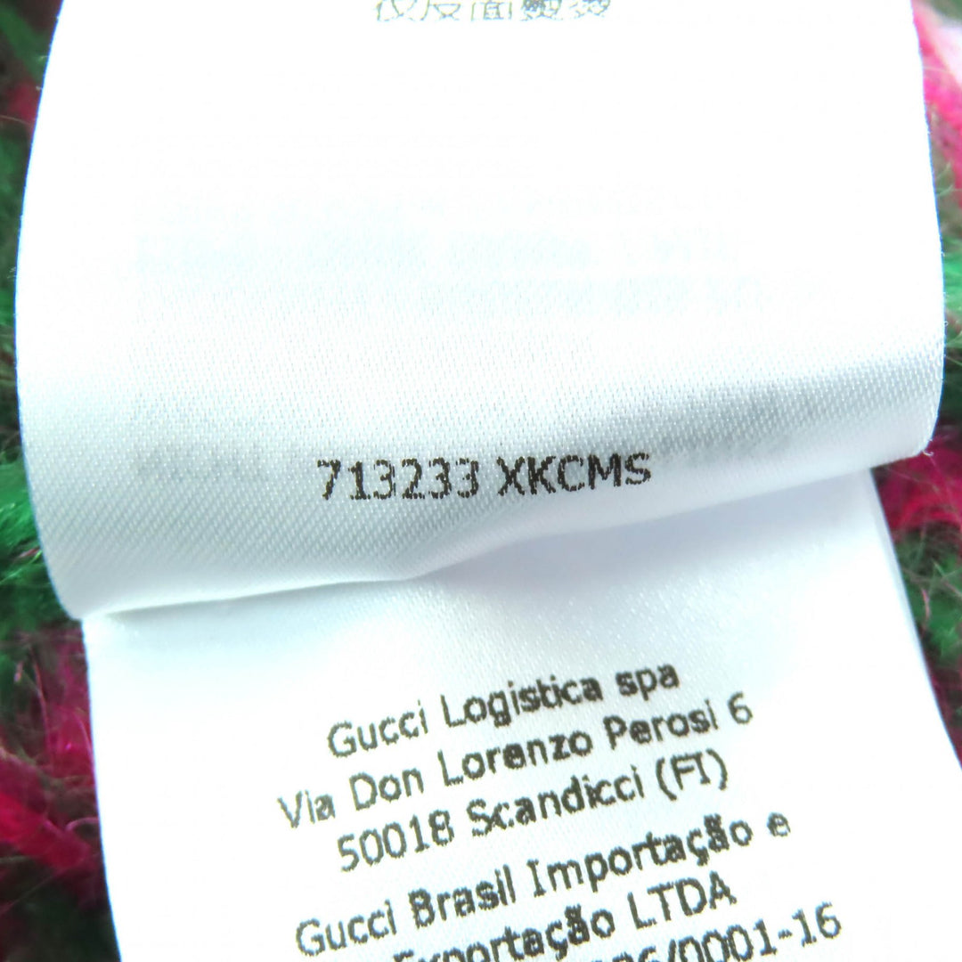 Pristine GUCCI Sequined cropped mohair blend long-sleeved knit sweater XS 713233