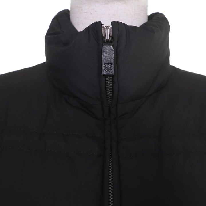 Great Salvatore Ferragamo down coat GanciniMetal ZIP UP black polyester Women 40