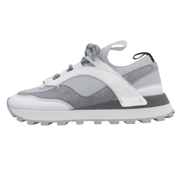 Excellent Salvatore Ferragamo sneakers INDY gray leather Women 5