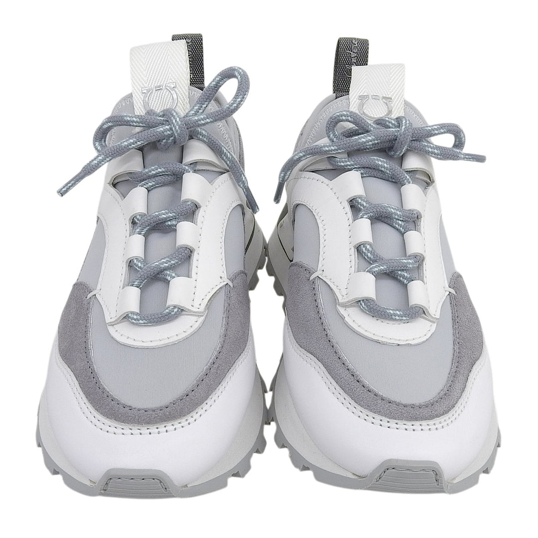 Excellent Salvatore Ferragamo sneakers INDY gray leather Women 5