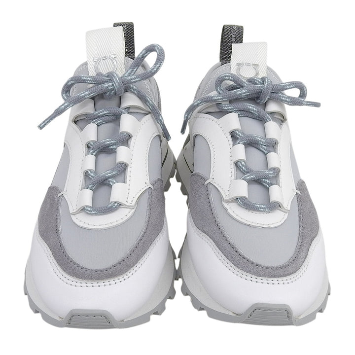 Excellent Salvatore Ferragamo sneakers INDY gray leather Women 5