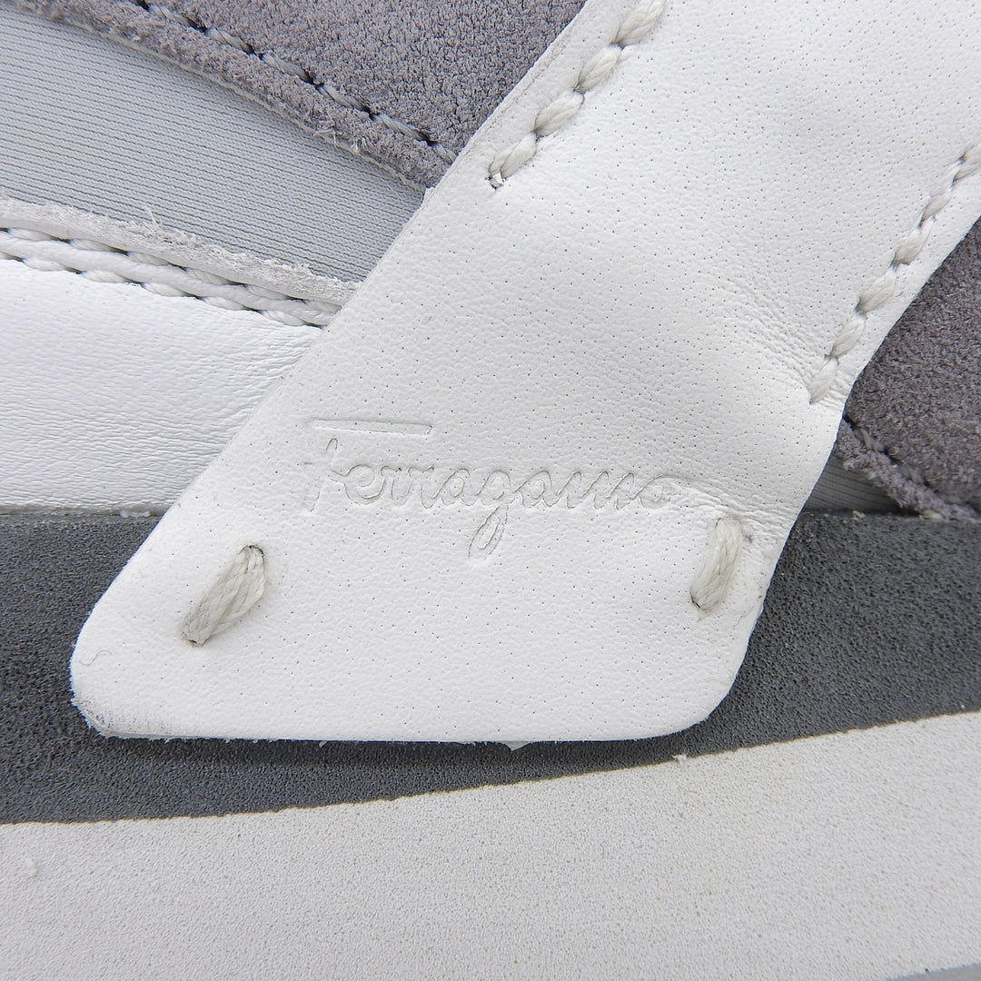 Excellent Salvatore Ferragamo sneakers INDY gray leather Women 5