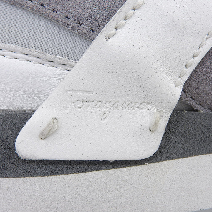 Excellent Salvatore Ferragamo sneakers INDY gray leather Women 5