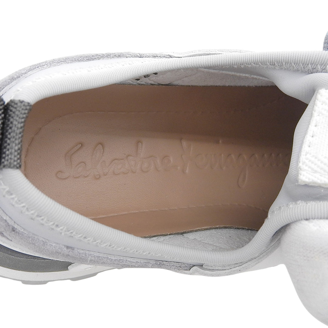 Excellent Salvatore Ferragamo sneakers INDY gray leather Women 5